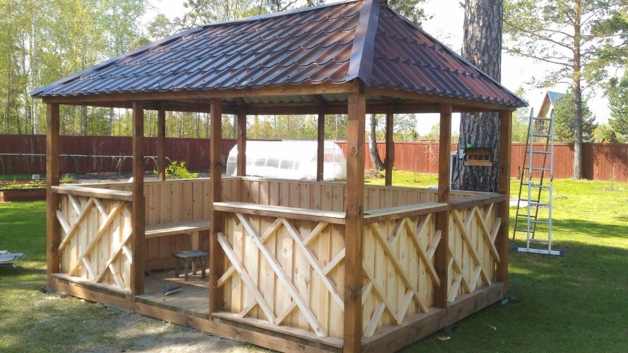 Самодельные беседки на даче