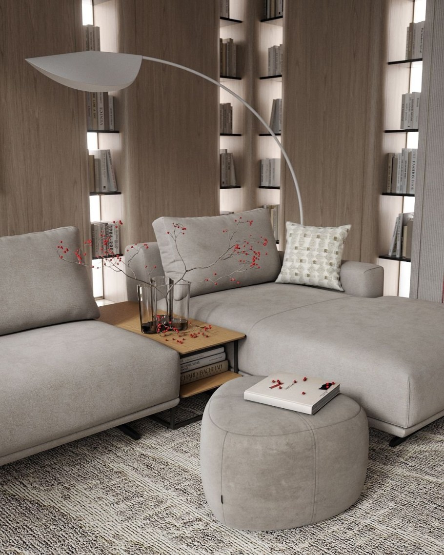 Модный интерьер гостиной в 2022