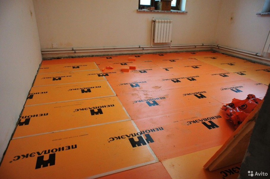 Теплоизоляция пола пенополистиролом