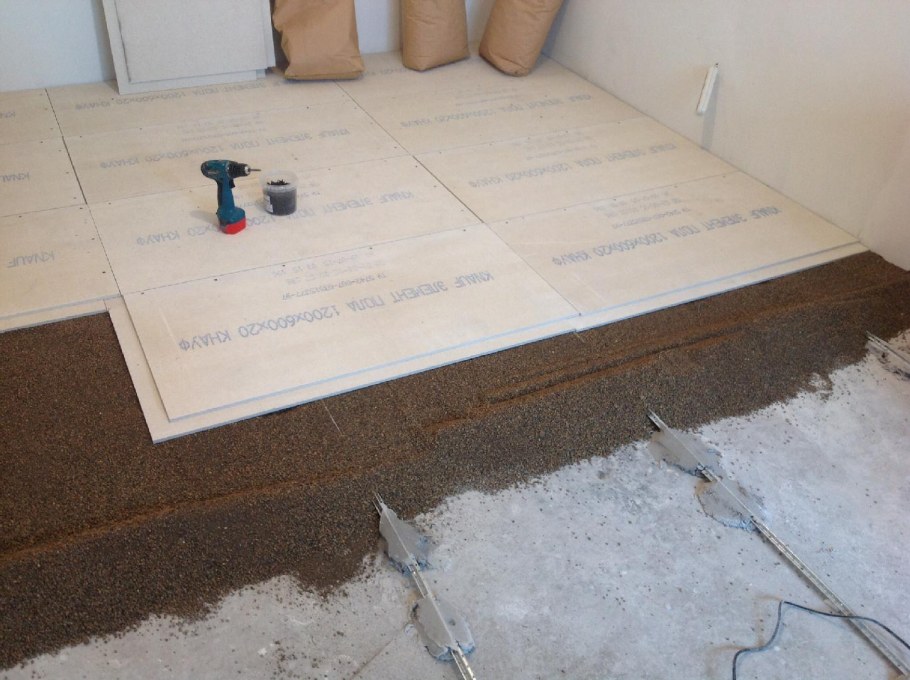 Пирог пола на монолитной плите фундамента