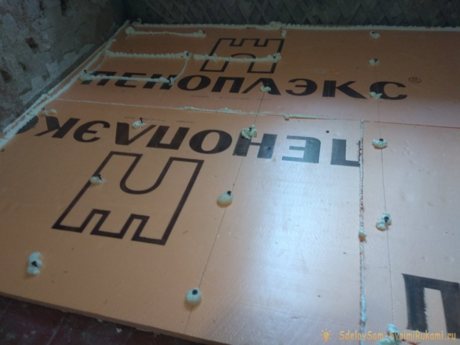 Выравнивание пола пеноплексом
