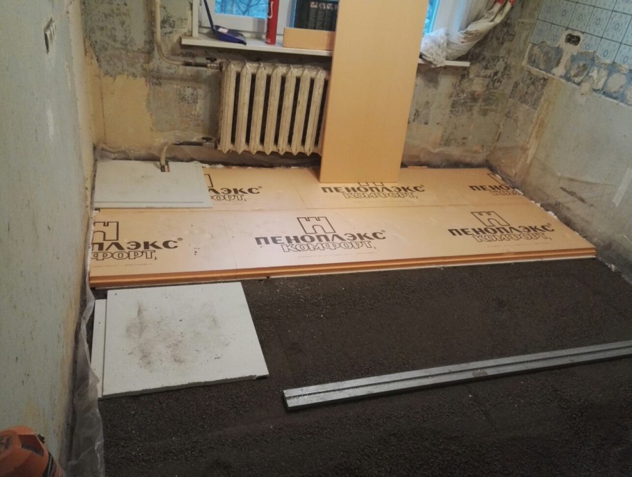 Полусухая стяжка для теплого водяного пола