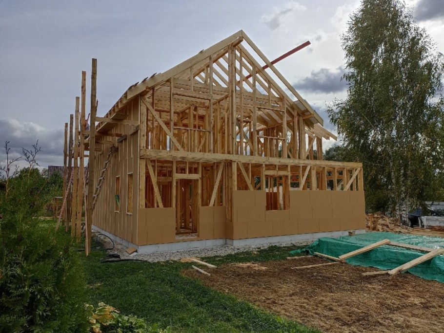 Веранда с плоской крышей пристроенная