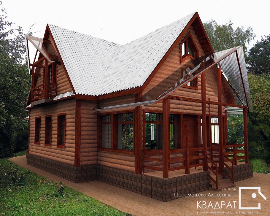 Современная отделка дачного домика