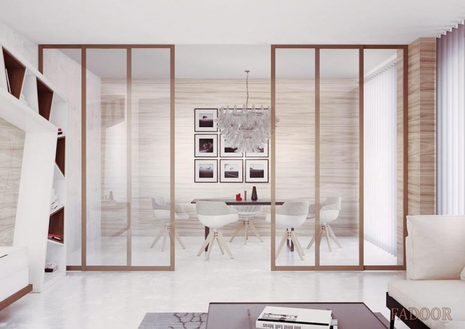 Перегородка в комнате раздвижная