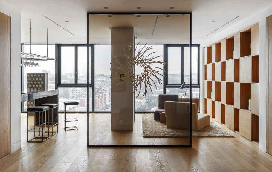 Стеллаж для зонирования комнаты