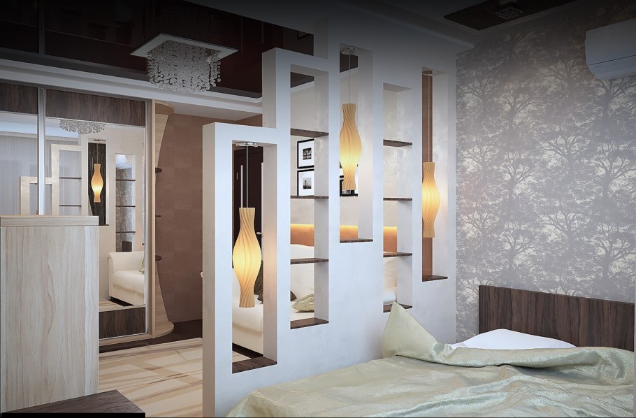 Стеклянные перегородки для зонирования