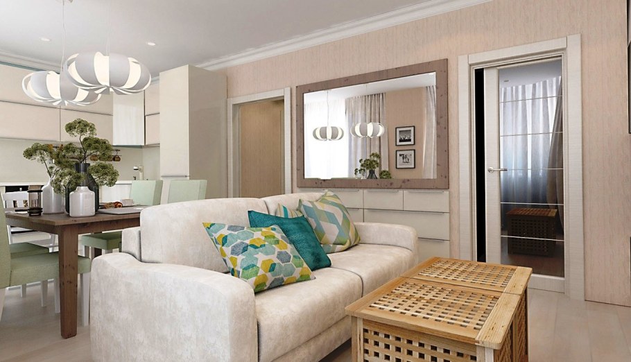 Кровать в гостиной