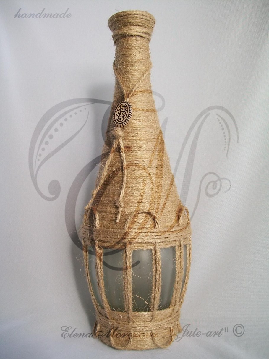 Бутылка для вина из джута