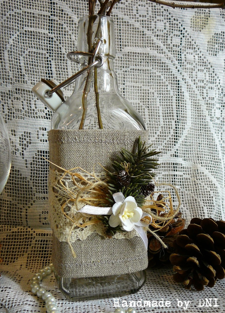 Декор шпагатом и мешковиной