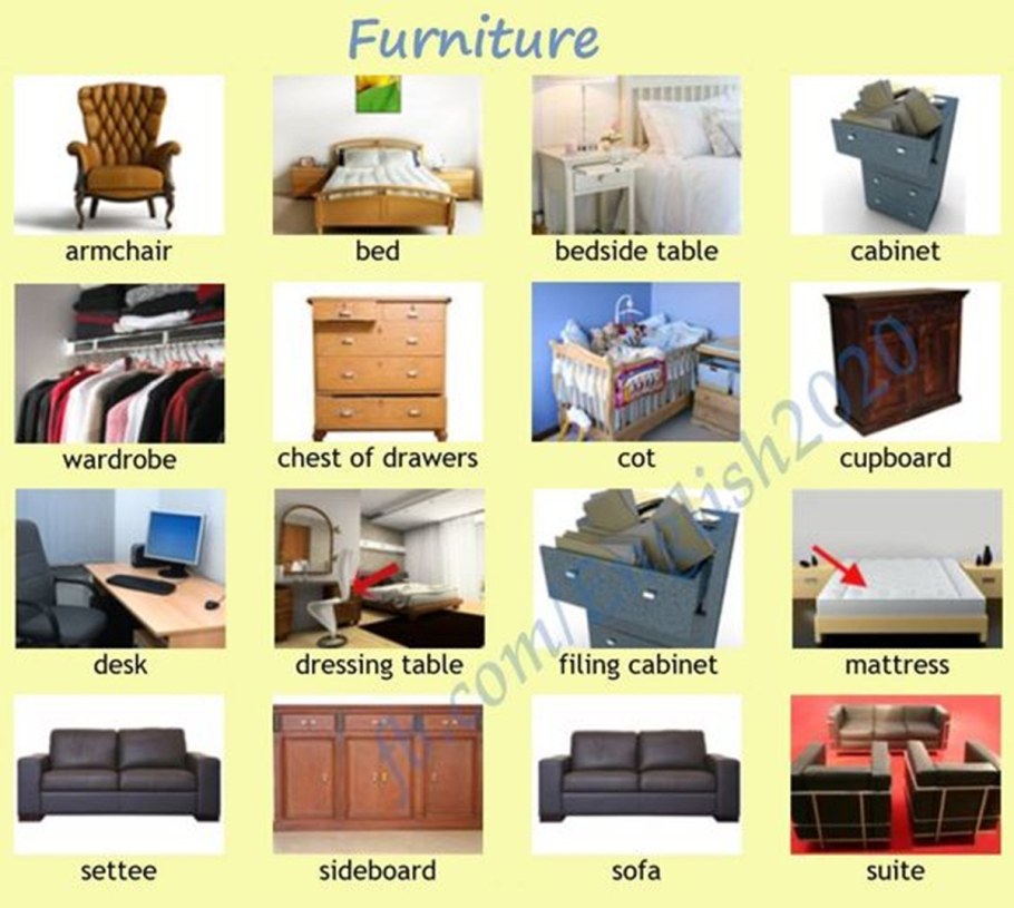 Название мебели