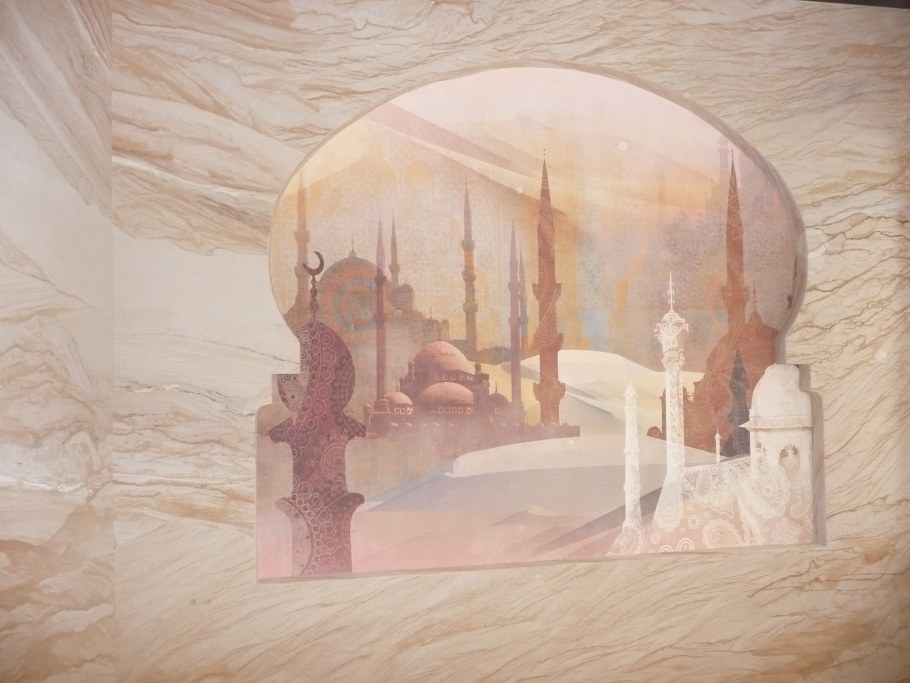 Фрески из гибкого камня в интерьере