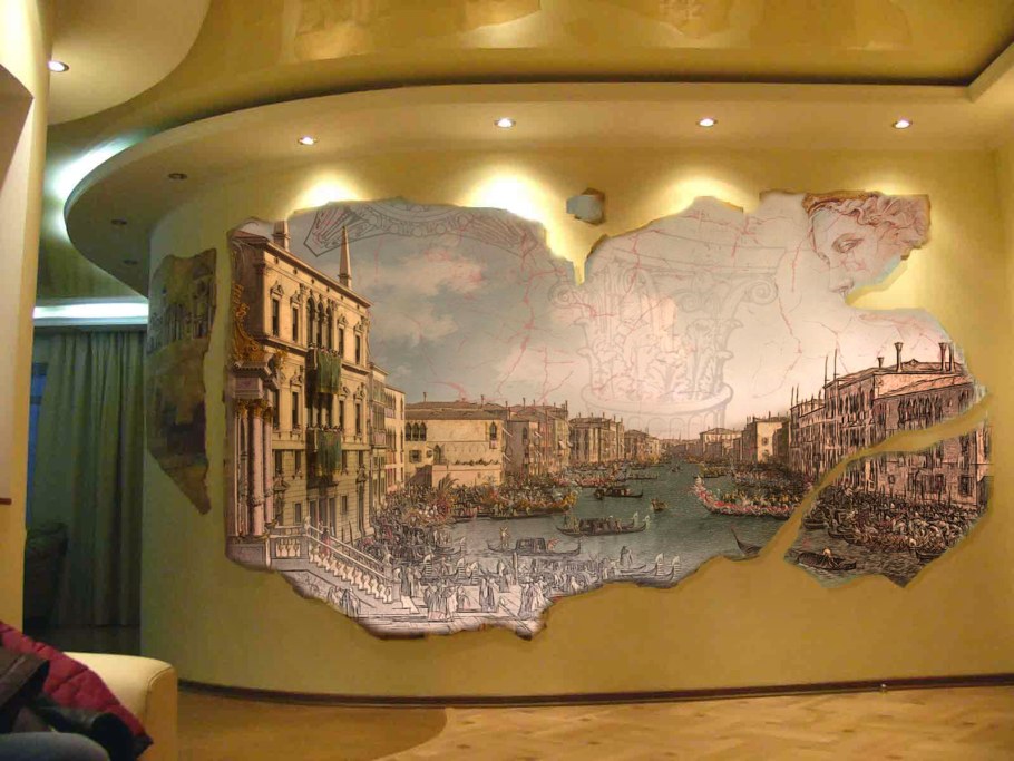 Декоративная роспись стен в интерьере