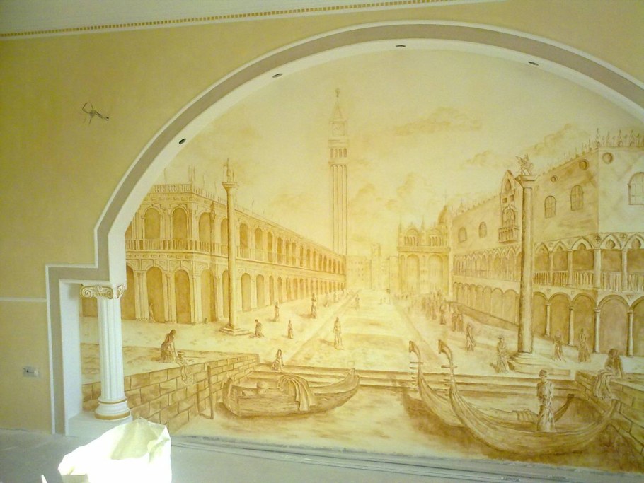 Отделка туалета гибким камнем