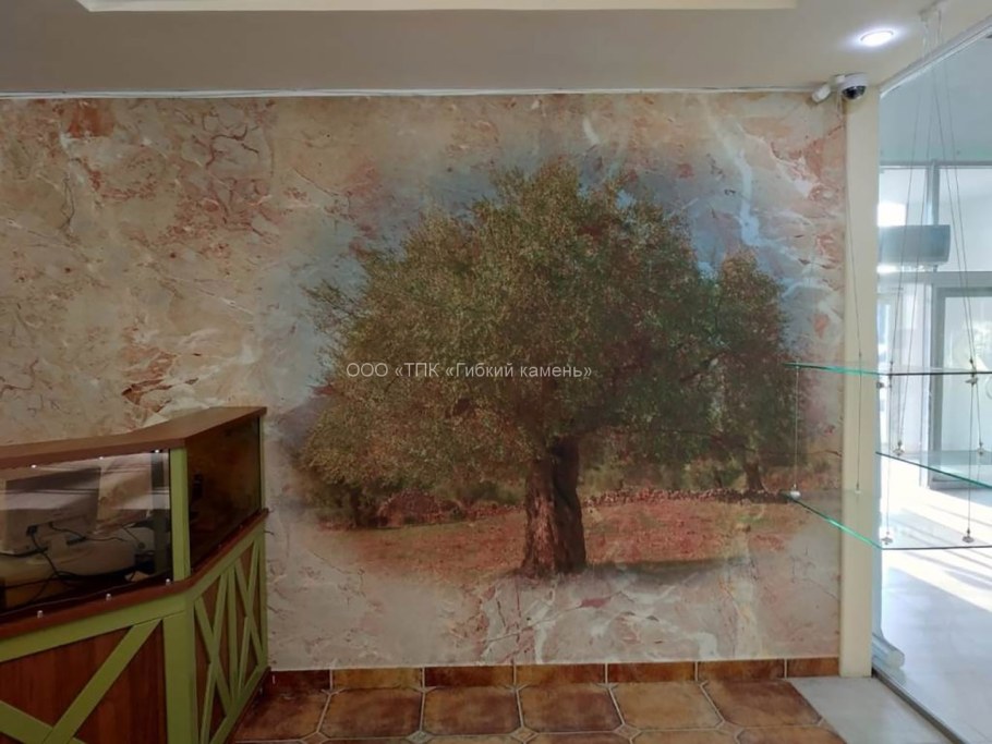 Гибкий камень в интерьере