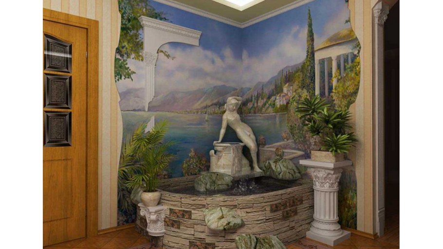 Имитация камня на стене