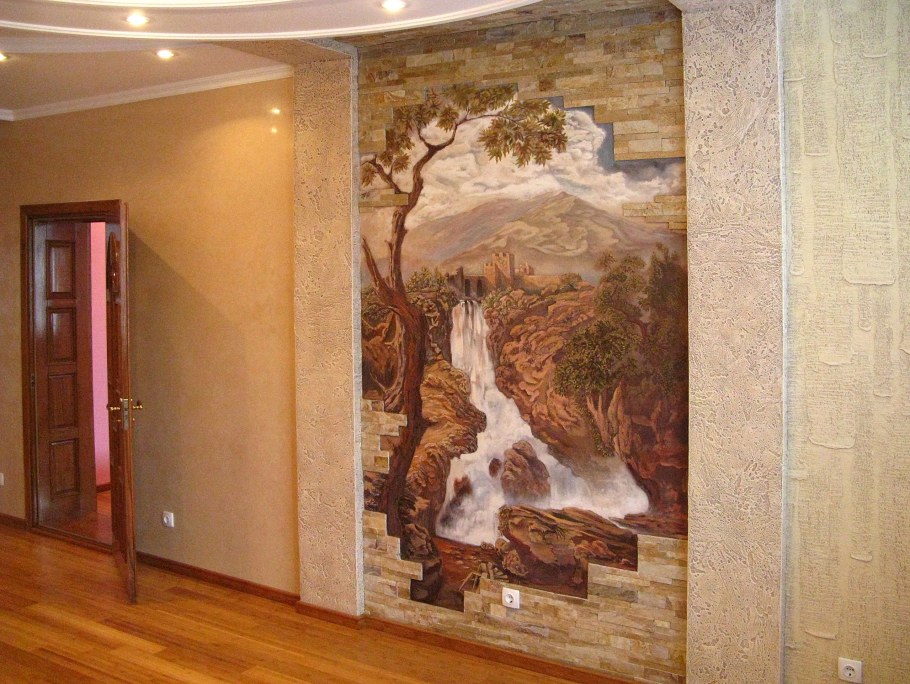 Гибкий мрамор в интерьере кухни