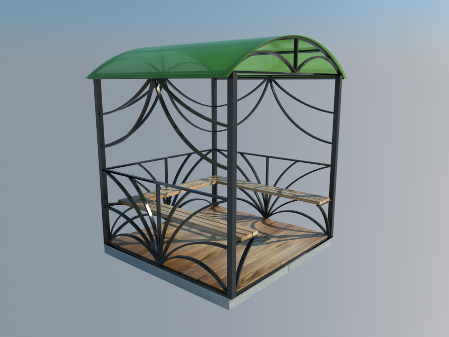 Беседка Садовая с поликарбонатом