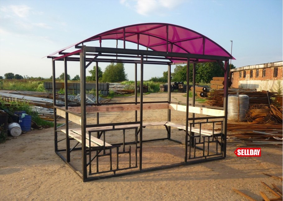 Беседка из профилированной трубы