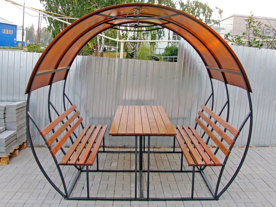 Беседка из профтрубы 2х2