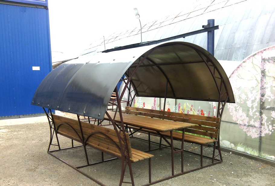 Беседка для дачи из профиля