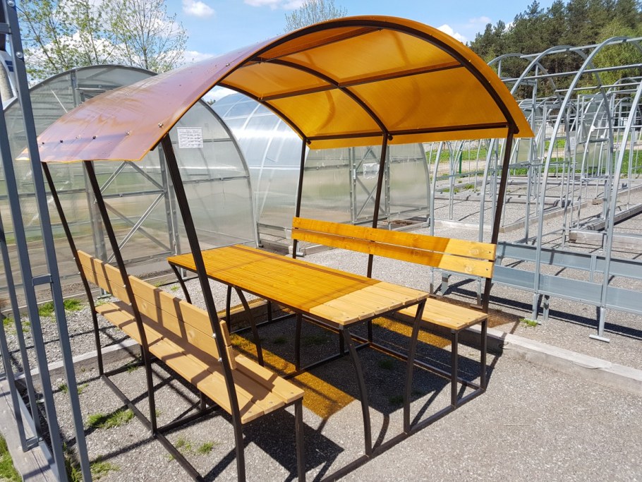 Беседка из труб металлических