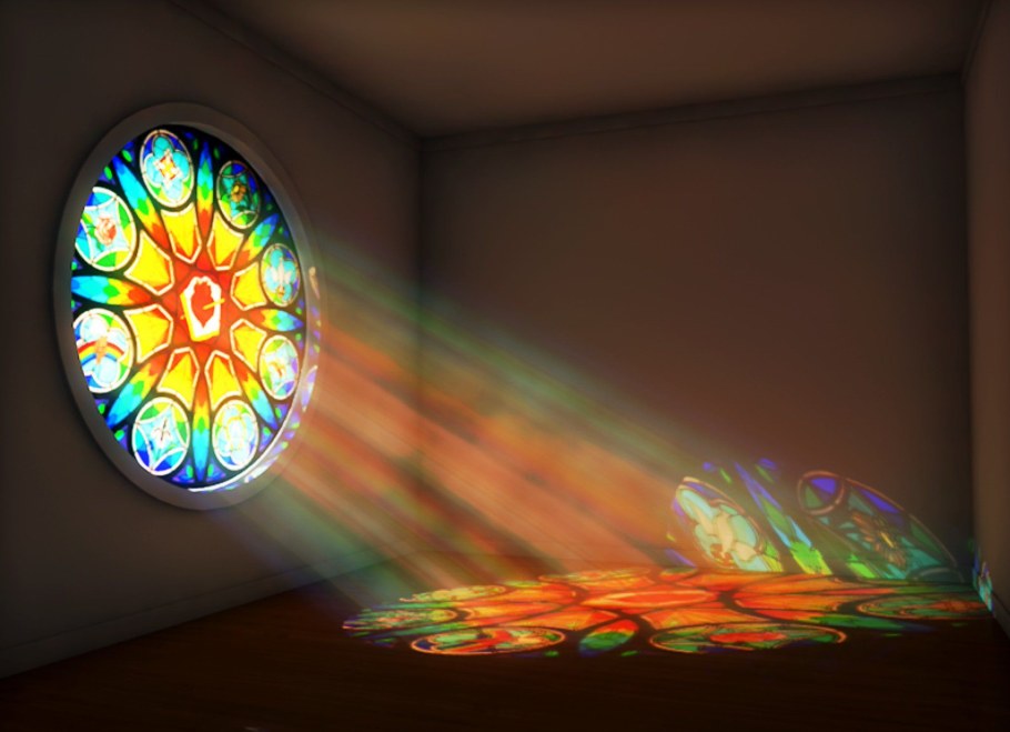 Свет через витраж
