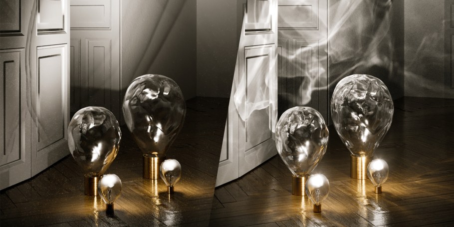 Световые линии на стене