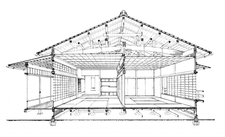 Традиционный японский дом планировка Минка