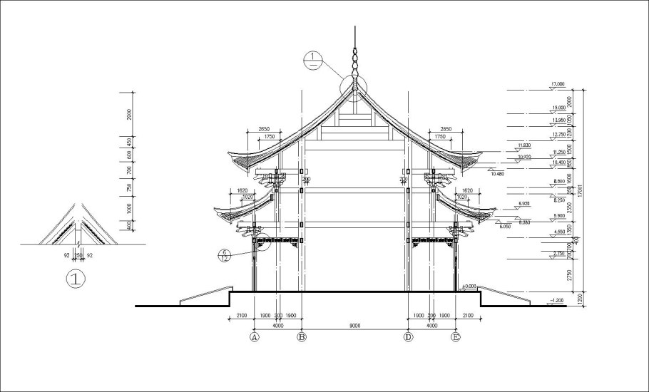 Японская беседка чертеж