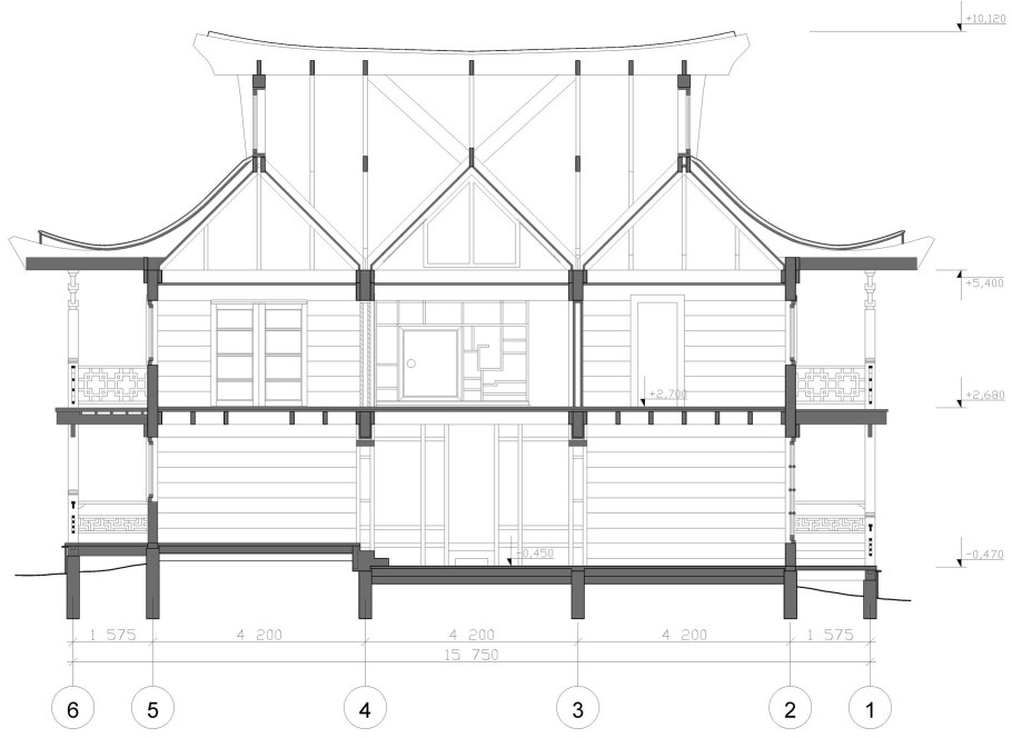 Японский дом в разрезе