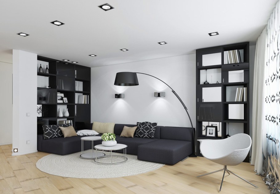 Black and White Living Room