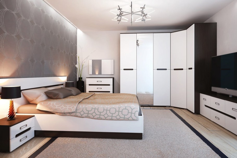 Спальня Вегас белый глянец Горизонт