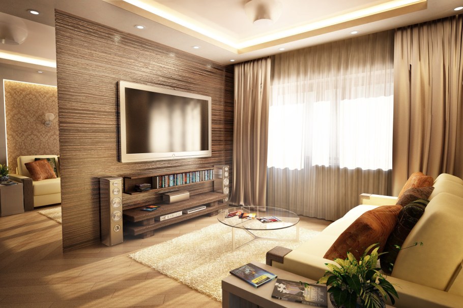 Уютная гостиная в современном стиле