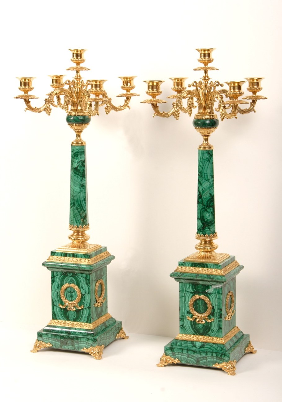 Канделябр малахит