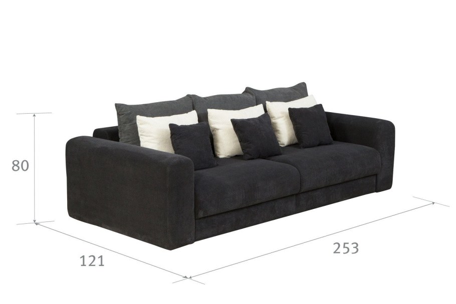 Диван прямой Мэдисон голубой