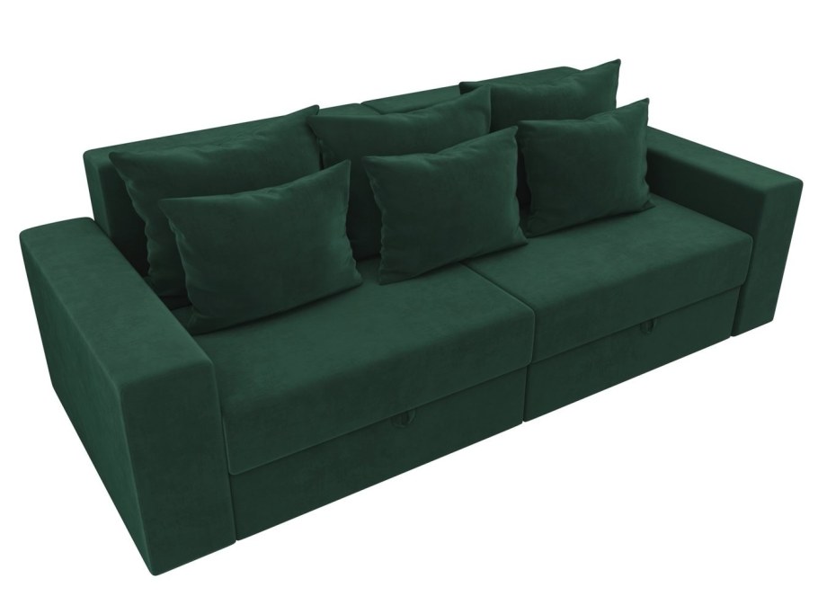 Прямой диван Мэдисон велюр, коричневый