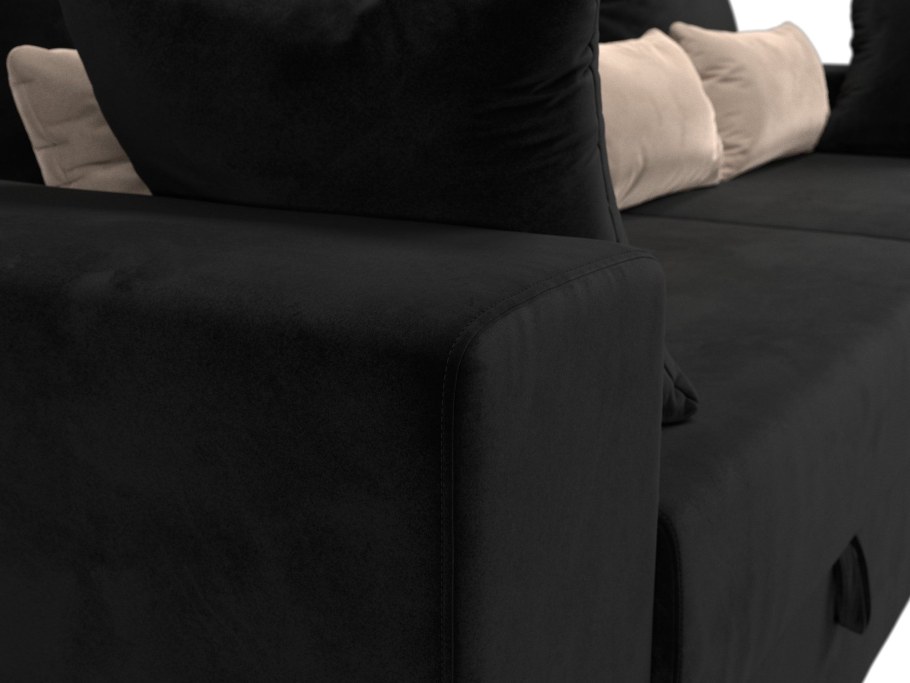 Диван прямой Мэдисон черный