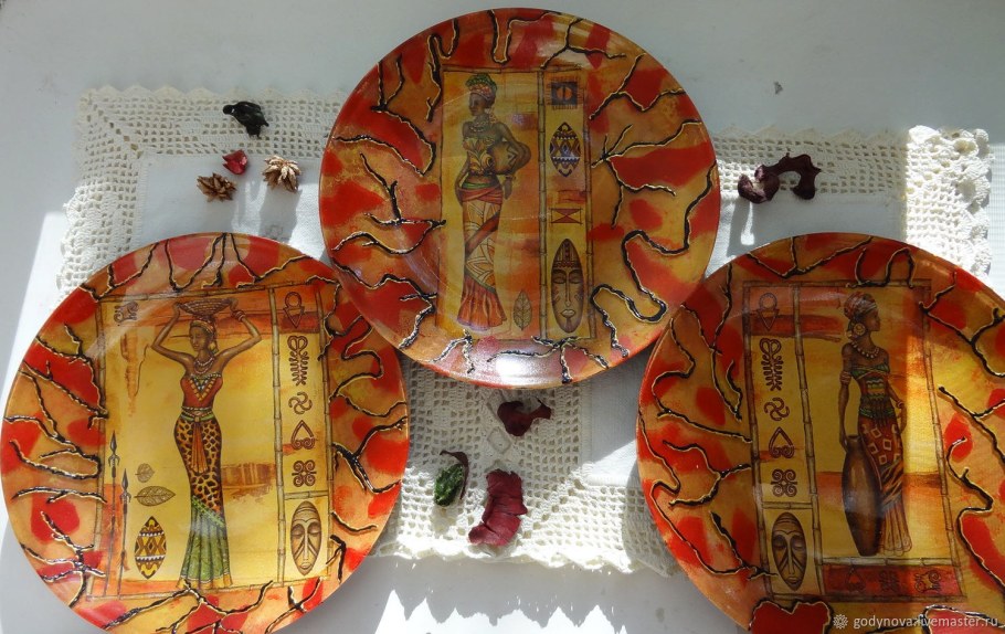 Тарелки в африканском стиле