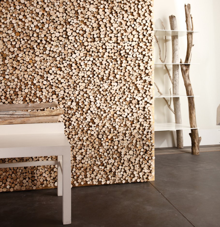 Спилы дерева в интерьере