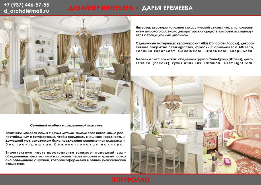 Дизайнерский коллаж интерьера