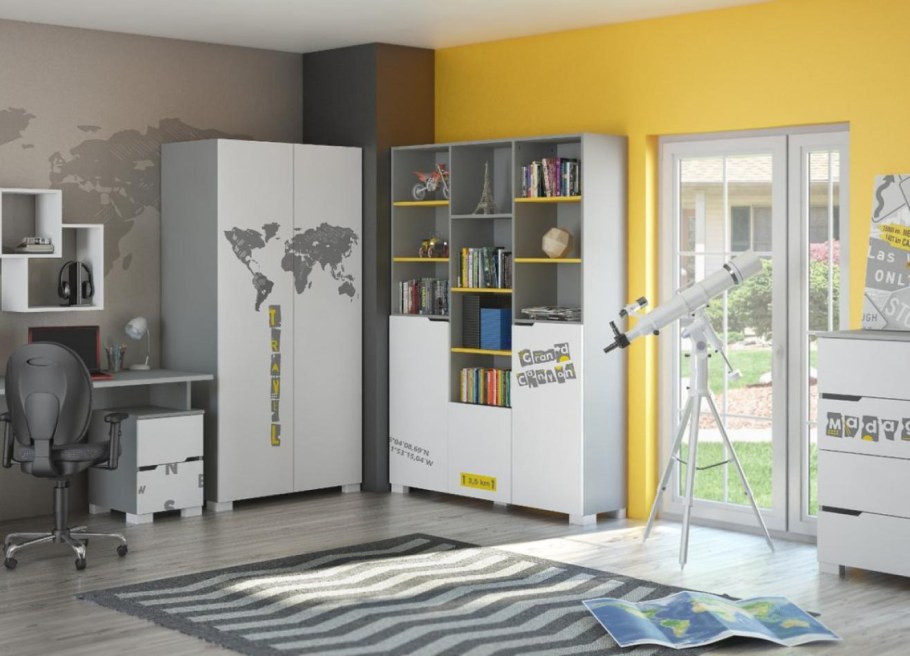 Серая мебель в детской