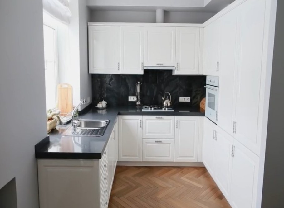 Кухня икеа белая матовая угловая