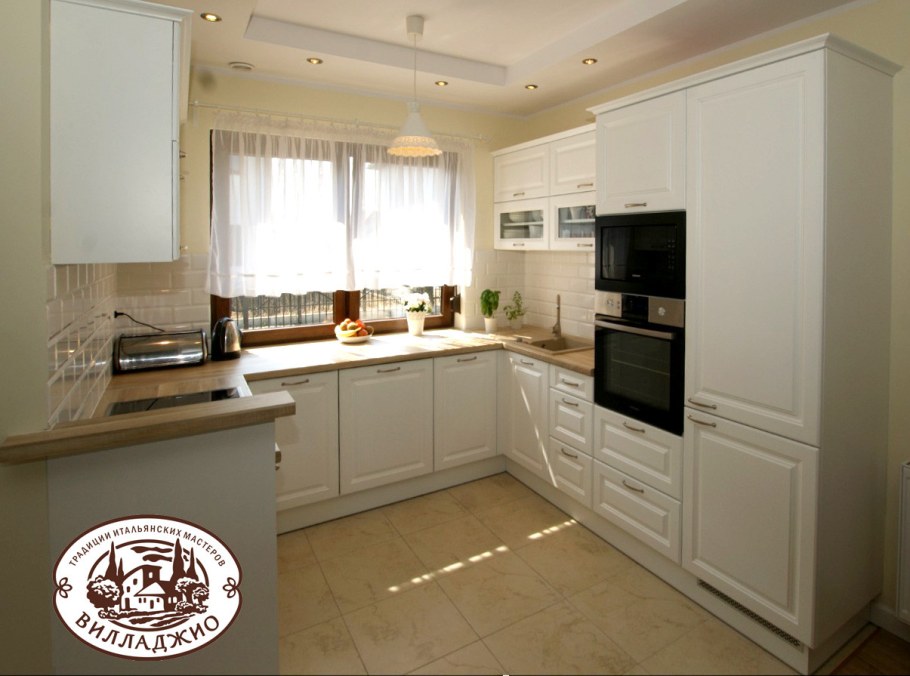 П-образная кухня в скандинавском стиле