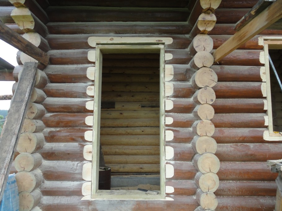 Схема установки окна в обсаду