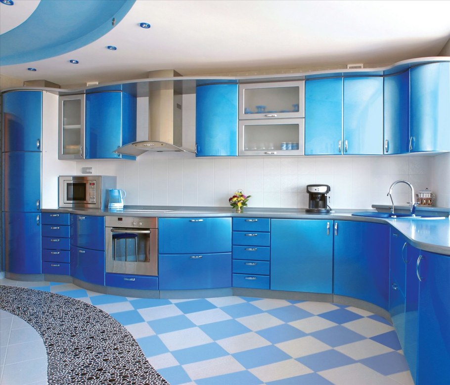 Голубые кухни