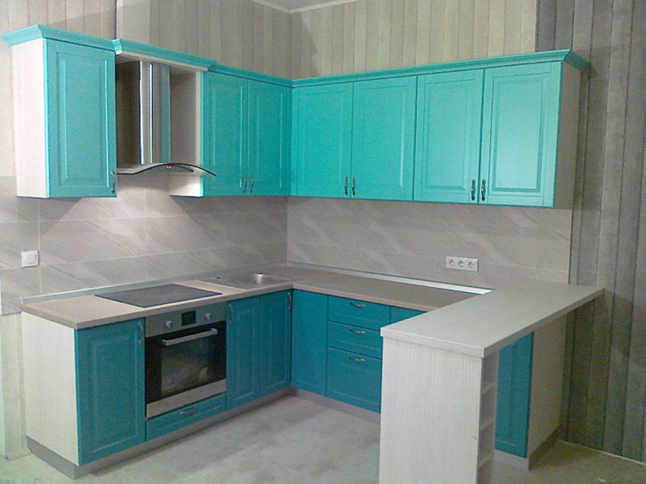 Фасад кухонный бирюза