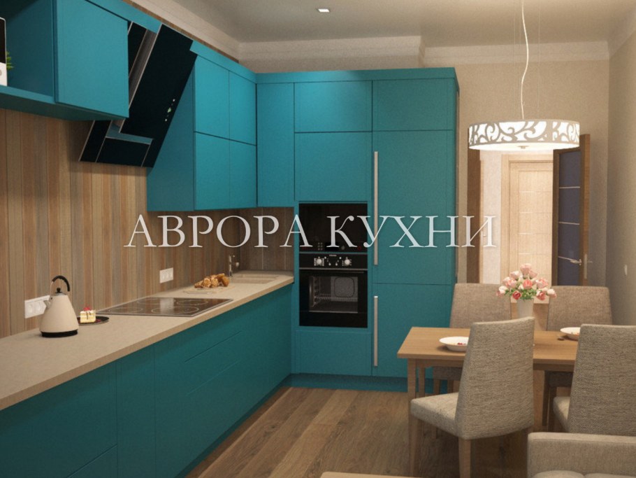 Голубая кухня в стиле Прованс