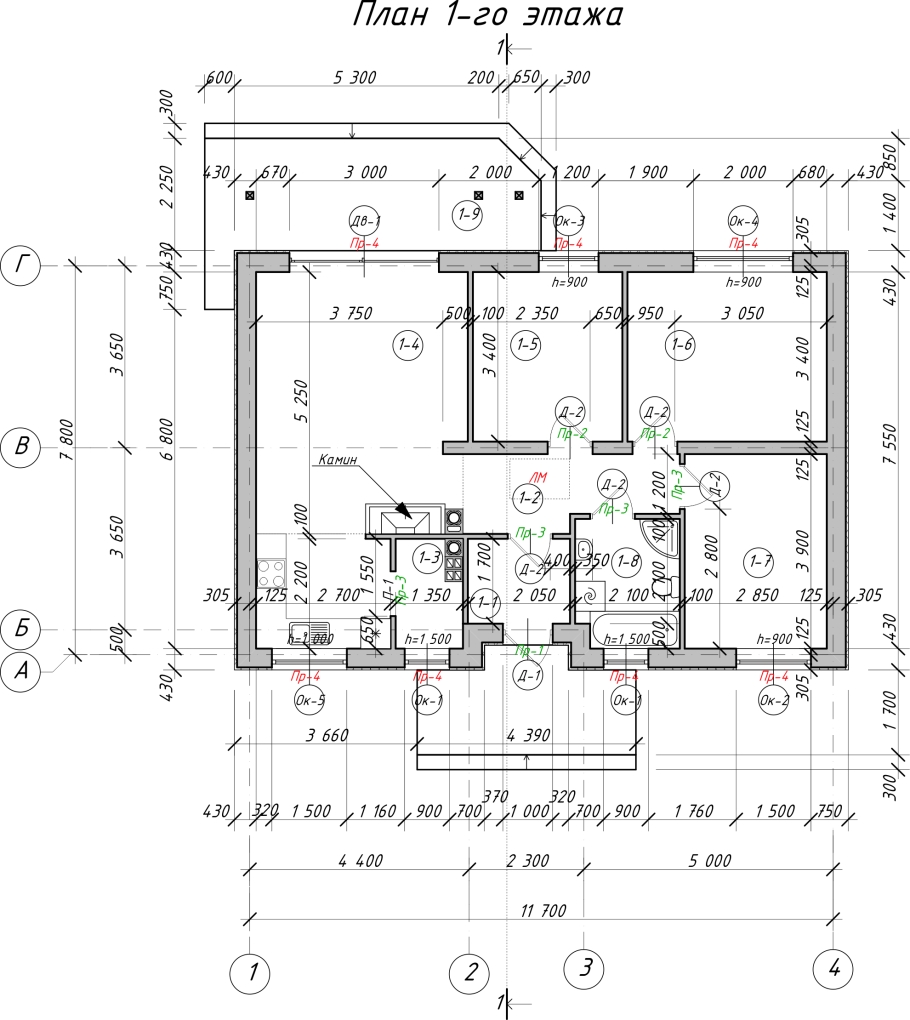 Проект дома z7 v2 чертеж с размерами