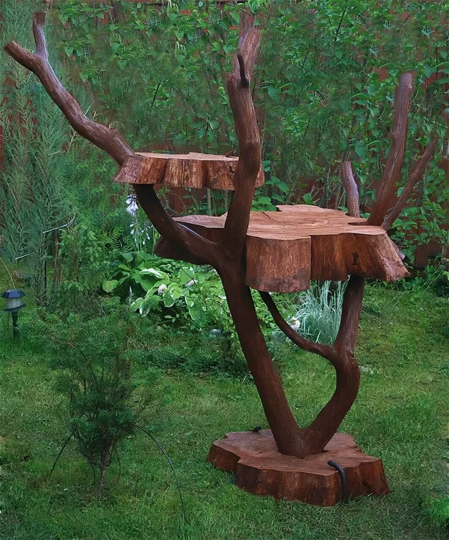 Фигуры из поленьев для сада